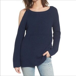 Treasure & Bond Knit Cold Shoulder Sweater Top XS